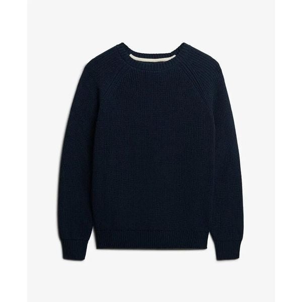 Sweter żeński w prążki Superdry. Niebieskie swetry damskie Superdry., s, z aplikacjami, z dzianiny, eleganckie, bez kołnierzyka, bez ramiączek, bez kaptura. Za 259.15 zł.
