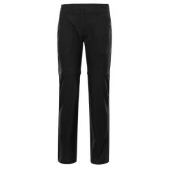 Spodnie damskie trekkingowe odpinane nogawki Alpine Pro Nesca 3. Czarne spodnie materiałowe damskie Alpine Pro, bez wzorów. W wyprzedaży za 369.00 zł.