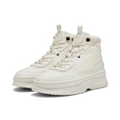 Buty Sportowe Damskie Puma Mayra Frosted. Białe obuwie sportowe damskie Puma, bez wzorów, z materiału, trekkingowe. Za 308.99 zł.