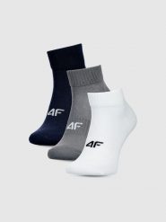 4F Skarpetki casual za kostkę (3-pack) męskie - multikolor 43-46. Skarpety męskie 4f, bez wzorów, z bawełny. Za 49.99 zł.