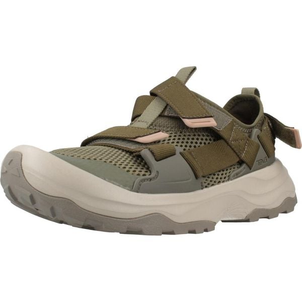 Sandały TEVA W OUTFLOW UNIVE Zielony. Zielone obuwie sportowe damskie Teva, bez wzorów, z syntetyku, bez obcasa, bez zapięcia. Za 399.99 zł.