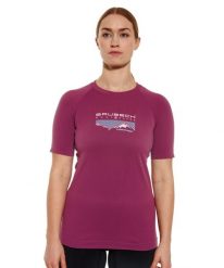 Koszulka turystyczna z krótkim rękawem damska Brubeck Dynamic. Niebieskie t-shirty damskie Brubeck, m, bez wzorów, z dzianiny, bez kołnierzyka. Za 89.99 zł.