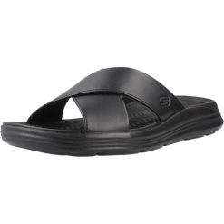 Sandały SKECHERS SARGO DENAL Czarny. Czarne sandały męskie Skechers, z syntetyku, bez zapięcia. Za 245.99 zł.