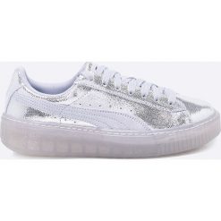 Puma - Buty Basket Platform NS Wn's. Szare obuwie sportowe damskie Puma, z materiału. W wyprzedaży za 269.90 zł.
