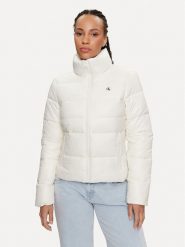Calvin Klein Jeans Kurtka przejściowa J20J223580 Écru Slim Fit. Kurtki damskie Calvin Klein Jeans, xs, bez wzorów, z jeansu, bez kaptura. Za 949.99 zł.