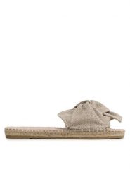 Manebi Espadryle Oragnic Hemp Sandals With Knnot O 7.1 JK Beżowy. Brązowe klapki damskie Manebi, bez wzorów, z materiału, bez obcasa. W wyprzedaży za 399.99 zł.