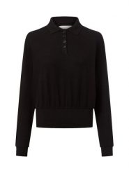 Opus Damski sweter z cienkiej dzianiny - Geigi Kobiety drobna dzianina czarny jednolity, 40. Czarne swetry damskie Opus, bez wzorów, z dzianiny, bez kołnierzyka, bez ramiączek, bez kaptura. Za 299.95 zł.