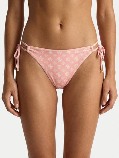 Guess Dół od bikini E6GO06 MC04R Różowy. Czerwone bikini damskie Guess, m, z aplikacjami. Za 137.99 zł.