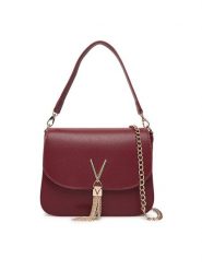Valentino Torebka Divina VBS1R404G Bordowy. Czerwone torebki do ręki damskie Valentino, bez wzorów, ze skóry, bez dodatków. Za 329.99 zł.