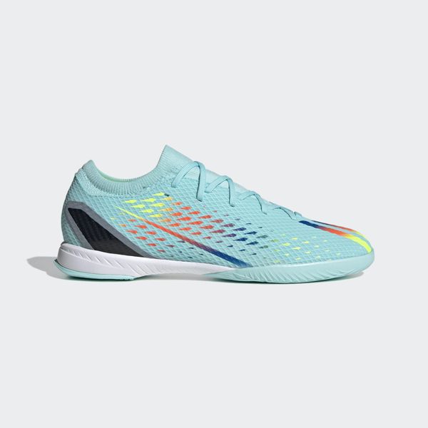 Buty piłkarskie adidas X Speedportal.3 IN - Game Data Pack. Niebieskie buty sportowe męskie Adidas, bez zapięcia, do piłki nożnej. Za 329.35 zł.