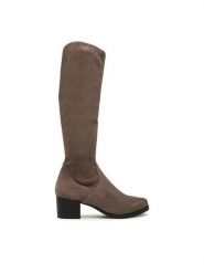 Caprice Kozaki 9-25506-41 Brązowy. Brązowe kozaki damskie Caprice, z materiału, bez obcasa, na słupku. Za 379.99 zł.