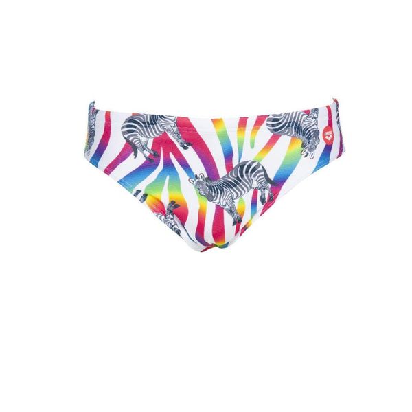 Kąpielówki slipy męskie na basen Arena Crazy Zebras Brief. Białe kąpielówki męskie Arena, m, bez wzorów, do pływania. Za 49.99 zł.