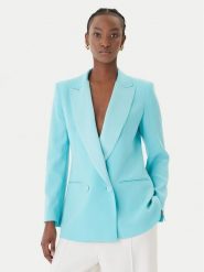 Marella Marynarka Giugno 2613041132 Turkusowy Regular Fit. Niebieskie żakiety damskie Marella, bez wzorów, z acetatu. Za 1,879.00 zł.