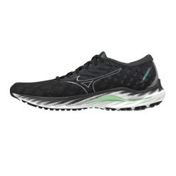 Buty do biegania męskie Mizuno Wave Inspire 19. Czarne buty sportowe męskie Mizuno, bez zapięcia, do biegania, mizuno wave. W wyprzedaży za 476.40 zł.