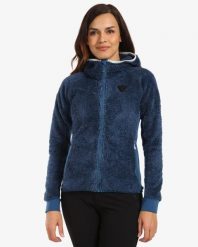 Bluza damska z kapturem Kilpi Norka. Niebieskie bluzy damskie Kilpi, bez wzorów, z materiału, z kapturem. Za 422.05 zł.
