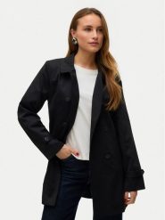 Vero Moda Trencz Chelsea 10329343 Czarny Regular Fit. Czarne płaszcze damskie Vero Moda, xs, bez wzorów, z syntetyku, bez kaptura. Za 229.99 zł.