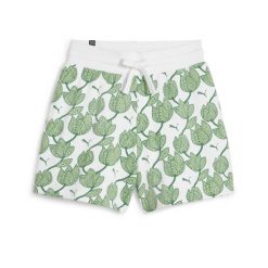Spodenki Puma Ess Blossom 5 Aop Shorts Tr, Kobiety. Zielone obuwie sportowe damskie Puma, l, bez wzorów, sportowe, na fitness i siłownię. Za 100.99 zł.