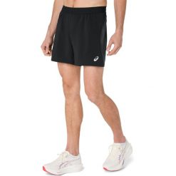 Spodenki do biegania męskie ASICS Road. Krótkie spodenki sportowe męskie Asics, l, bez wzorów, z materiału, do biegania. Za 159.99 zł.