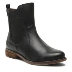 Botki Josef Seibel. Czarne botki damskie Josef Seibel, bez obcasa, na płaskiej podeszwie, bez zapięcia. Za 419.99 zł.
