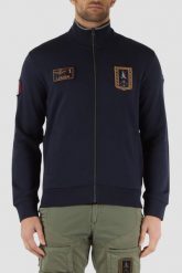 AERONAUTICA MILITARE Granatowa bluza męska With Patches. Niebieskie bluzy męskie Aeronautica Militare, m, bez wzorów, bez kaptura. W wyprzedaży za 559.99 zł.