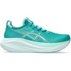Buty do biegania damskie Asics Gel-nimbus 27. Niebieskie obuwie sportowe damskie Asics, bez wzorów, z dzianiny, do biegania. Za 1,037.00 zł.