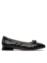 Caprice Baleriny 9-22104-42 Czarny. Czarne baleriny damskie Caprice, bez wzorów, ze skóry, bez obcasa. Za 185.99 zł.