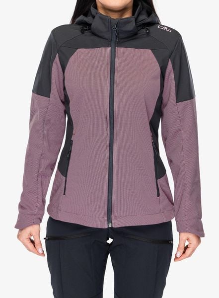 Kurtka softshell damska CMP Larisa. Czerwone kurtki damskie CMP, m, bez wzorów, z materiału, bez kaptura. Za 329.99 zł.