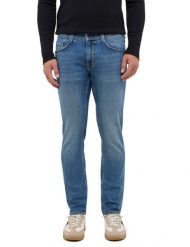 Męskie Spodnie jeansowe Mustang Style Oregon Slim Denim Blue 1016799 5000 402. Niebieskie spodnie materiałowe męskie Mustang, l, bez wzorów, z denimu. Za 219.99 zł.