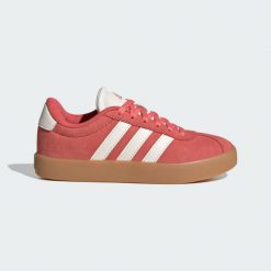 Buty VL Court 3.0. Białe obuwie sportowe damskie Adidas, bez wzorów, z materiału, trekkingowe. Za 219.00 zł.