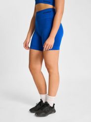 Szorty damskie Hummel TIF. Niebieskie szorty sportowe damskie Hummel, s, bez wzorów, z elastanu, na fitness i siłownię. Za 147.50 zł.