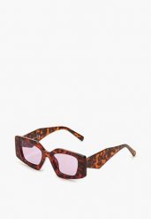 Brązowe Okulary Przeciwsłoneczne o Geometrycznym Kształcie z Lekkiego Tworzywa Giorta. Brązowe okulary przeciwsłoneczne damskie Renee. Za 29.99 zł.
