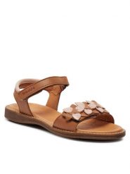 Froddo Sandały Lore Flowers G3150251-19 S Brązowy. Brązowe sandały dziewczęce Froddo, ze skóry, bez zapięcia. Za 429.99 zł.