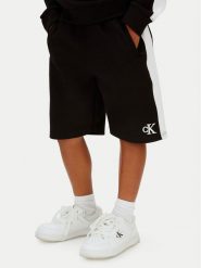 Calvin Klein Jeans Szorty sportowe LVCKSJC28B Czarny Relaxed Fit. Czarne szorty dla chłopców Calvin Klein Jeans, bez wzorów, z bawełny, sportowe. Za 209.99 zł.