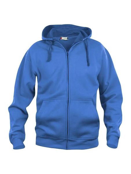 Clique Basic Hoody Full Zip – męska bluza z kapturem, odporna na piling – royal. Niebieskie bluzy męskie CLIQUE, m, bez wzorów, z bawełny, z kapturem. Za 182.69 zł.