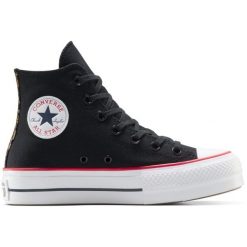 Buty sportowe Converse Chuck Taylor All Star Lift Platform Leopard. Czarne obuwie sportowe damskie Converse, bez wzorów, retro, bez zapięcia. Za 379.45 zł.