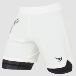 Spodenki treningowe męskie FUMETSU Icon Dual Layer Fight. Białe krótkie spodenki sportowe męskie FUMETSU, m, bez wzorów. Za 189.99 zł.