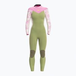 Pianka do pływania damska ROXY 4/3 mm Rise Back Zip GBS palmed out light gray. Zielone obuwie sportowe damskie Roxy, bez wzorów, rowerowe. Za 779.99 zł.