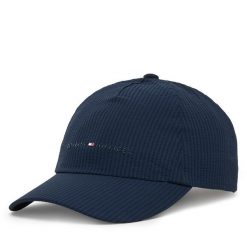 Czapka z daszkiem Tommy Hilfiger. Niebieskie czapki i kapelusze męskie Tommy Hilfiger, bez wzorów. Za 229.99 zł.
