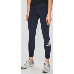 Adidas Performance - Legginsy. Niebieskie legginsy damskie adidas Performance, m, bez wzorów, z bawełny. W wyprzedaży za 119.90 zł.