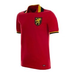 Belgia 1960's - Koszulka piłkarska retro - Czerwona – COPA Football. Czerwone koszulki sportowe męskie COPA FOOTBALL, m, bez wzorów, z bawełny, bez kołnierzyka, bez ramiączek, do piłki nożnej. Za 258.60 zł.