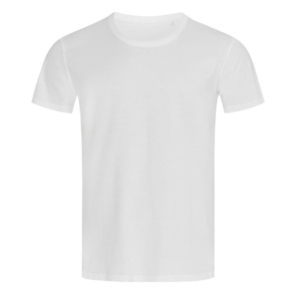 Męska Koszulka Ben Z Okrągłym Dekoltem. Białe koszulki sportowe męskie Stedman, m, bez wzorów, bez kołnierzyka, bez ramiączek, trekkingowe. Za 44.99 zł.