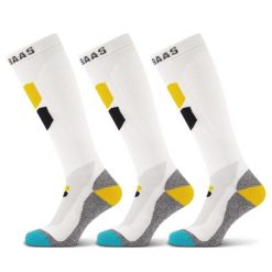 Skarpety narciarskie Poederbaas Technical Bamboo Freeride 3 pary. Białe skarpety damskie POEDERBAAS, bez wzorów, z elastanu. W wyprzedaży za 286.22 zł.