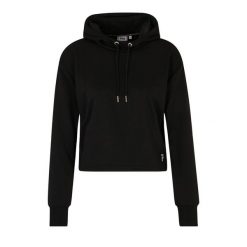 Bluza damska FILA Rheine Cropped Hoody. Czarne bluzy damskie Fila, l, bez wzorów, z materiału, z kapturem. Za 129.99 zł.