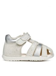 Geox Sandały B Sandal Macchia B254WB 007BC C0459 Beżowy. Brązowe sandały dziewczęce Geox, ze skóry, bez zapięcia. Za 139.99 zł.