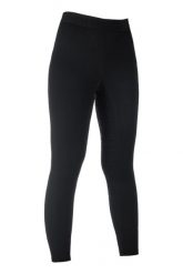 Dziewczęce legginsy jeździeckie z pełną przyczepnością HKM Tabea. Czarne legginsy dla dziewczynek HKM, bez wzorów, z materiału, długie. Za 196.50 zł.