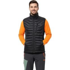 Kamizelka turystyczna męska Jack Wolfskin Routeburn Pro Ins. Czarne koszulki sportowe męskie Jack Wolfskin, m, bez wzorów, z poliesteru, bez kołnierzyka, bez ramiączek, trekkingowe. Za 479.99 zł.