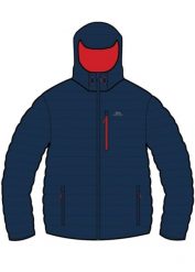 Trespass Mikail - męska kurtka casual pikowana granatowa. Czerwone kurtki męskie Trespass, m, bez wzorów, casualowe, bez kaptura. Za 232.65 zł.