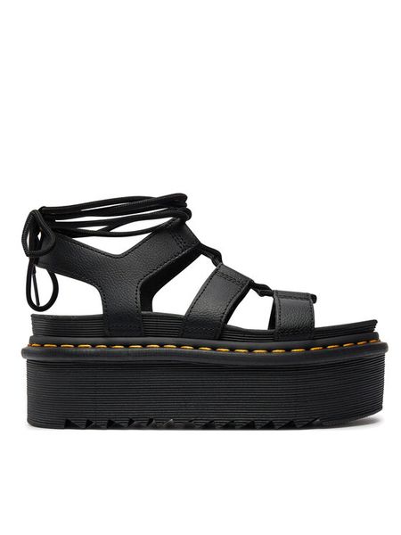 Dr. Martens Sandały Nartilla Xl 31538001 Czarny. Czarne klapki damskie Dr. Martens, bez wzorów, ze skóry, bez obcasa, na koturnie, bez zapięcia. Za 399.99 zł.