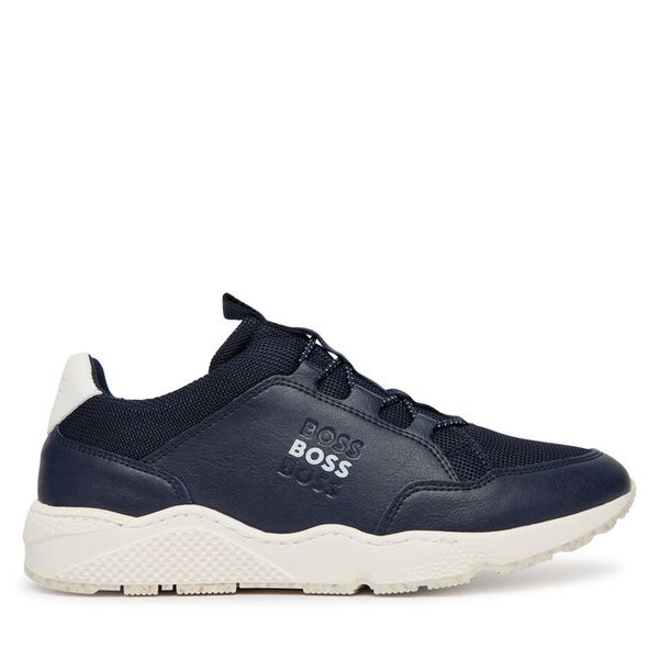 Sneakersy BOSS. Niebieskie trampki i tenisówki chłopięce Boss, bez wzorów, bez zapięcia. Za 468.99 zł.