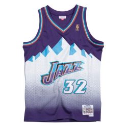 Koszulka Nba Utah Jazz Karl Malone. Białe koszulki sportowe męskie Mitchell & Ness, bez wzorów, bez kołnierzyka, bez ramiączek, do koszykówki. Za 517.00 zł.